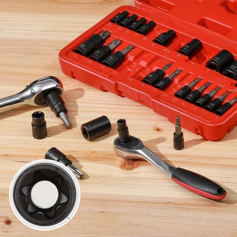25-piece Hexagonal Screwdriver Bit Socket Set