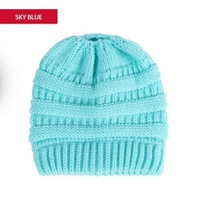 Load image into Gallery viewer, Soft Knit Ponytail Cap