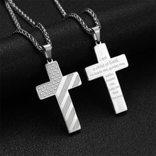 Load image into Gallery viewer, American Flag Cross Pendant Necklace
