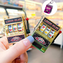 Load image into Gallery viewer, Rotating Fruit Machine Shaped Keychain