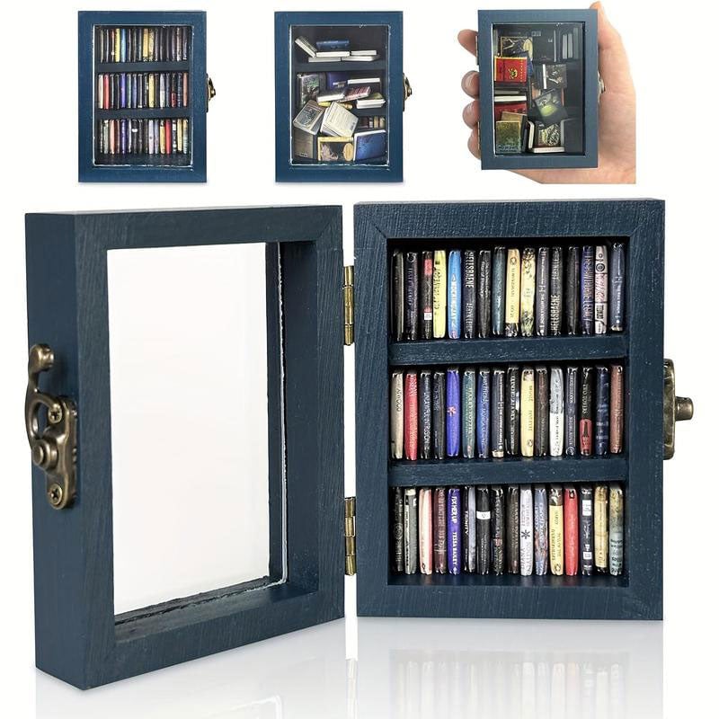 Mini Wooden Book Storage Box