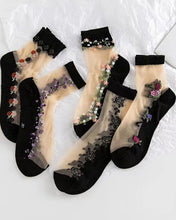 Load image into Gallery viewer, Vibrant Floral Patterned Glass Socks