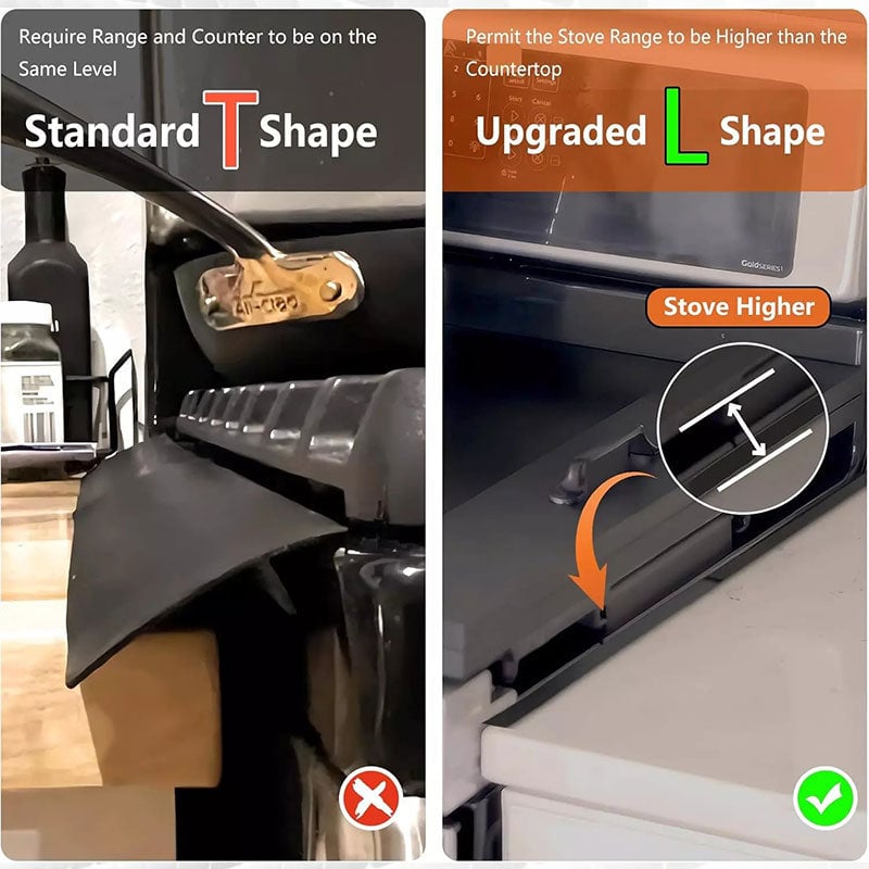 Retractable Stainless Steel Stove Gap Covers 1 Pack(2pcs)