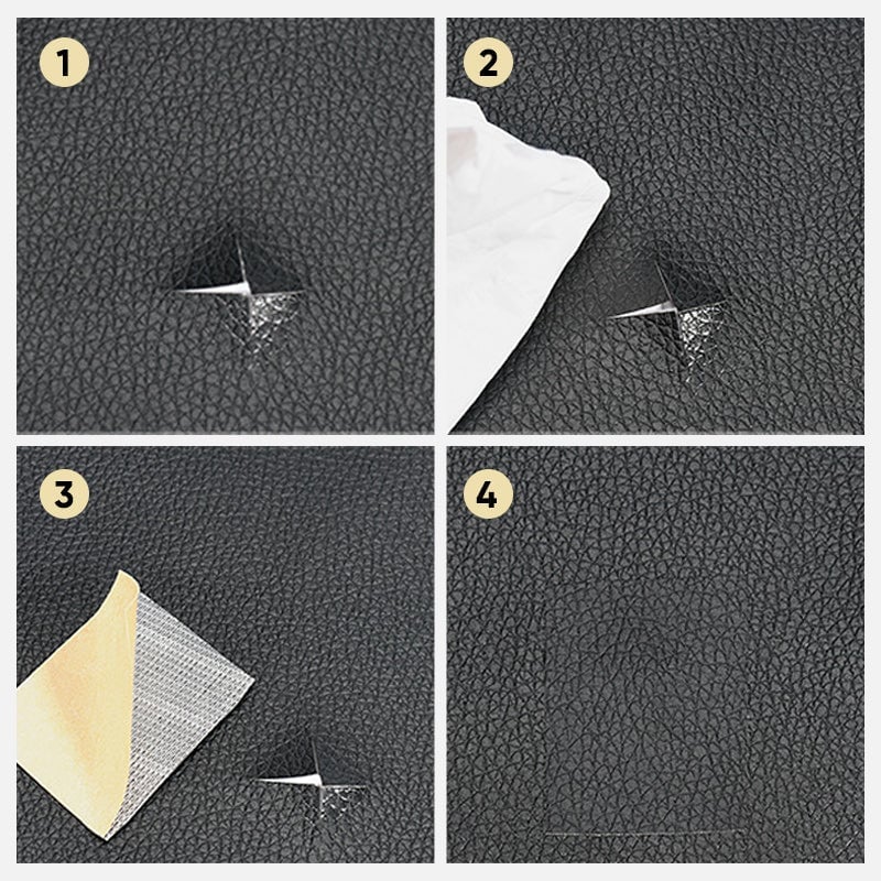 Self-adhesive leather refinisher