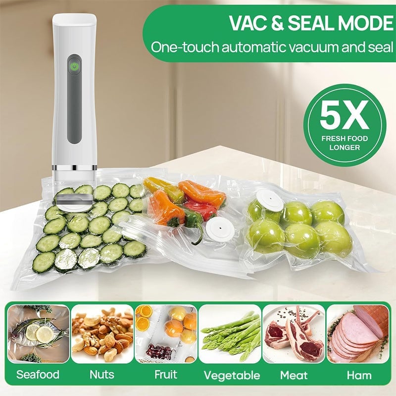 Sakerplus Vacuum Sealer with Reusable Bags