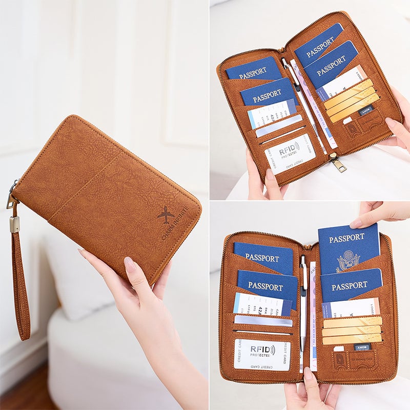 RFID Blocking Travel Passport Wallet