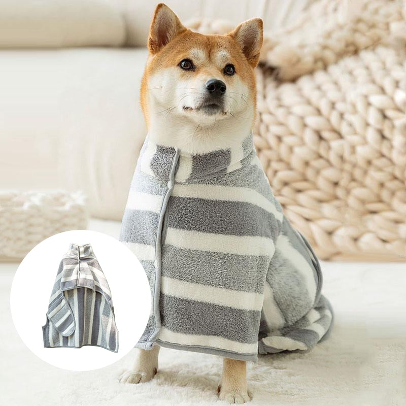 Striped Pattern Pet Bath Towel