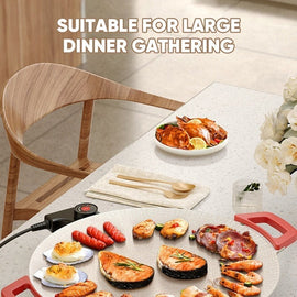 Non-Stick Electric BBQ Grill with Temperature Control