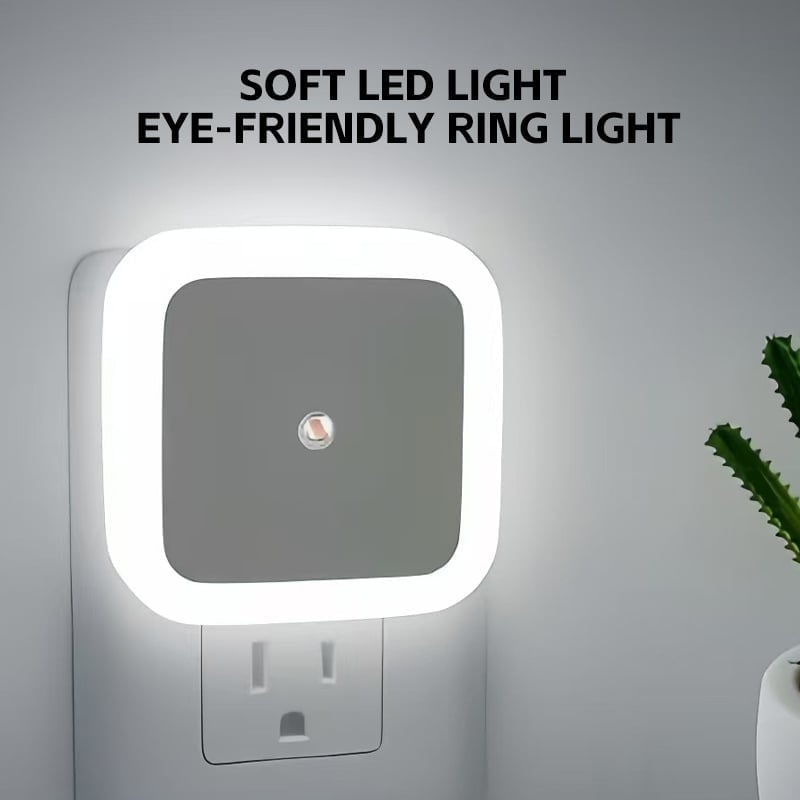 Square Light-Controlled Night Light