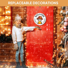 Load image into Gallery viewer, DIY Wooden Christmas Highland Bull Welcome Sign