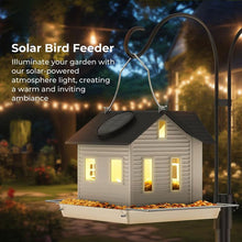 Load image into Gallery viewer, Outdoor hanging solar-powered bird feeder