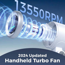 Load image into Gallery viewer, Rechargeable Handheld High Speed Fan