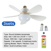 Load image into Gallery viewer, Ceiling Fan with Remote &amp; LED Light
