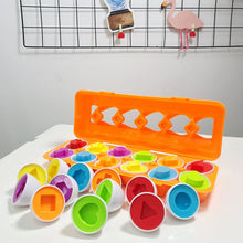Load image into Gallery viewer, Color &amp; Shapes Matching Egg Set