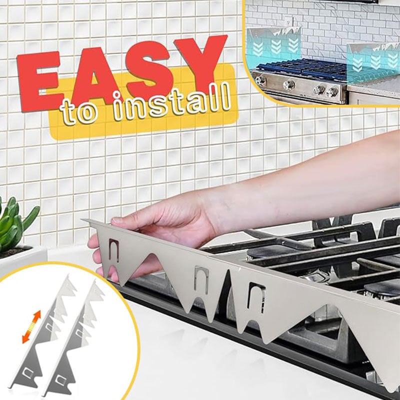 Retractable Stainless Steel Stove Gap Covers 1 Pack(2pcs)