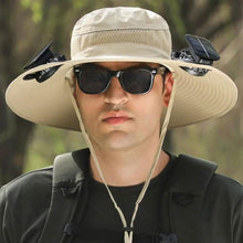 Load image into Gallery viewer, Solar Fan Outdoor Fishing Hat