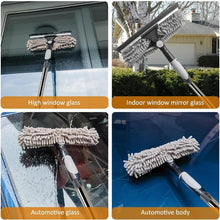 Load image into Gallery viewer, 425 cm 2 in 1 Retractable Window Cleaning Brush &amp; Scraper Set