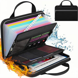 Large Capacity A4 Fireproof File Folder with Handle