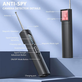 Portable Anti-Spy Camera Detector & RF Signal Scanner