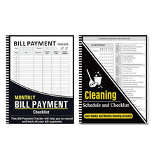 Load image into Gallery viewer, Cleaning Schedule Bill Tracker Notebook
