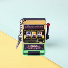 Load image into Gallery viewer, Rotating Fruit Machine Shaped Keychain