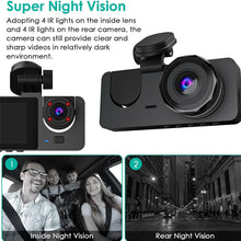 Load image into Gallery viewer, HD triple-lens driving recorder