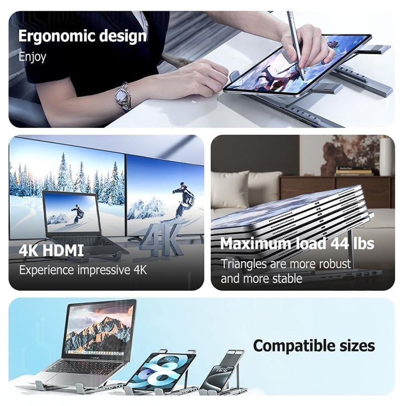 Aless™  8-in-1 USB-C Laptop Docking Station