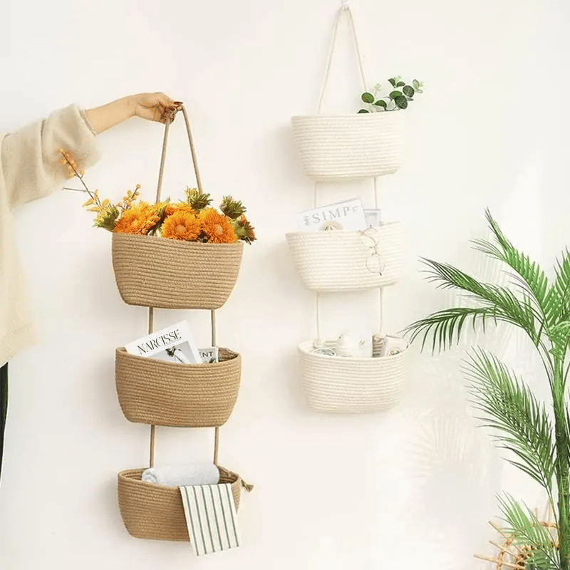 Decorative 3-Tier Hanging Organizer Bag