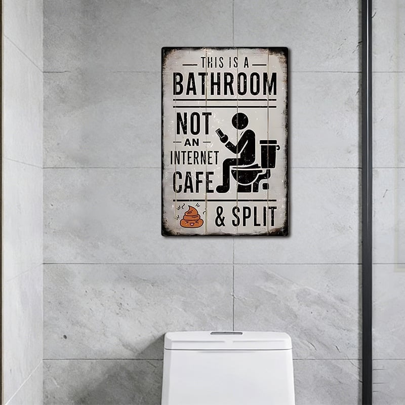 Creative Bathroom Door Sign