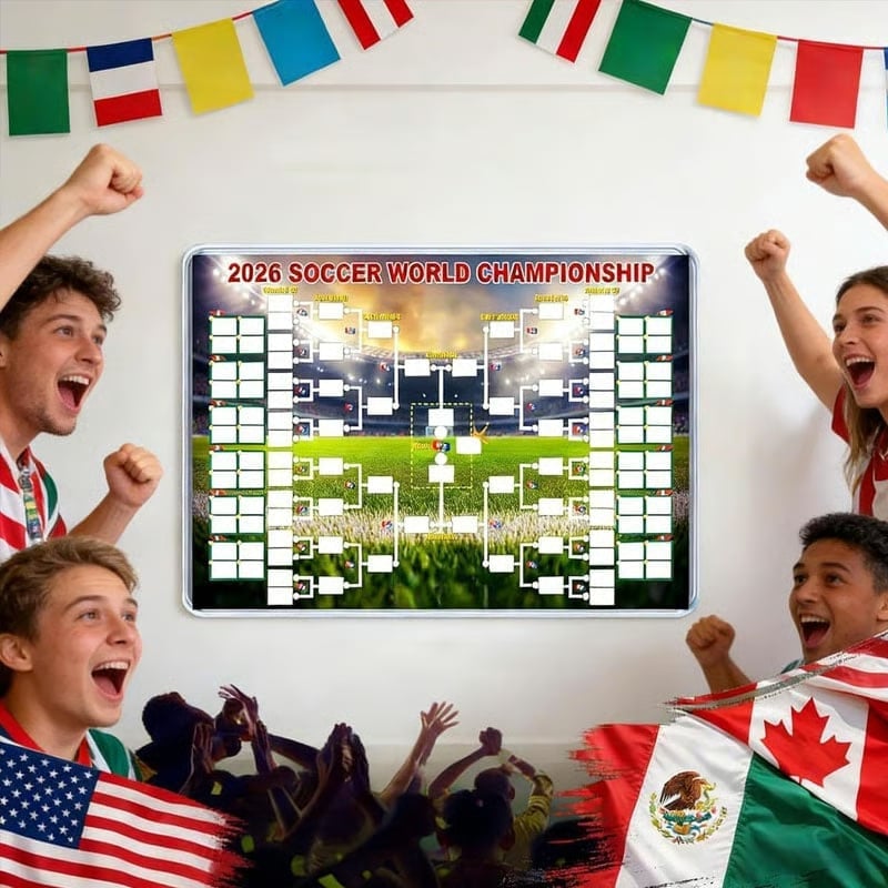 2026 World Cup Football poster