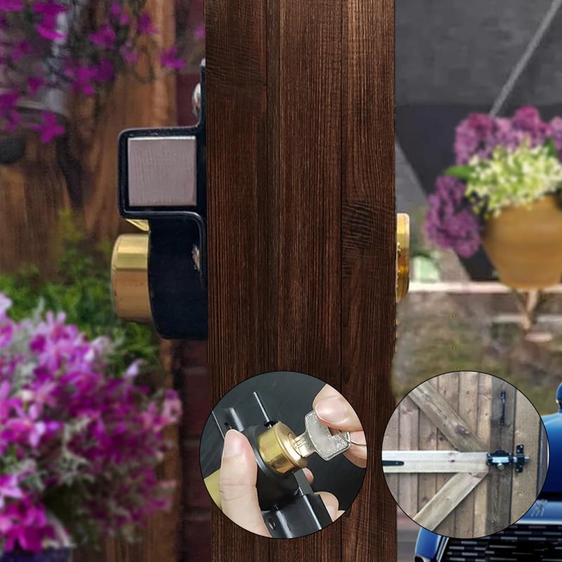 Garden gate spring crossbar lock – nuvayo