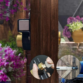 Garden gate spring crossbar lock