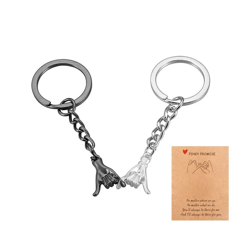 Couple Hand-Holding Creative Keychain Set
