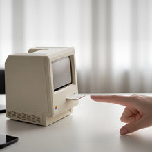 Load image into Gallery viewer, 1984 Retro-Inspired Cream Digital Alarm Clock