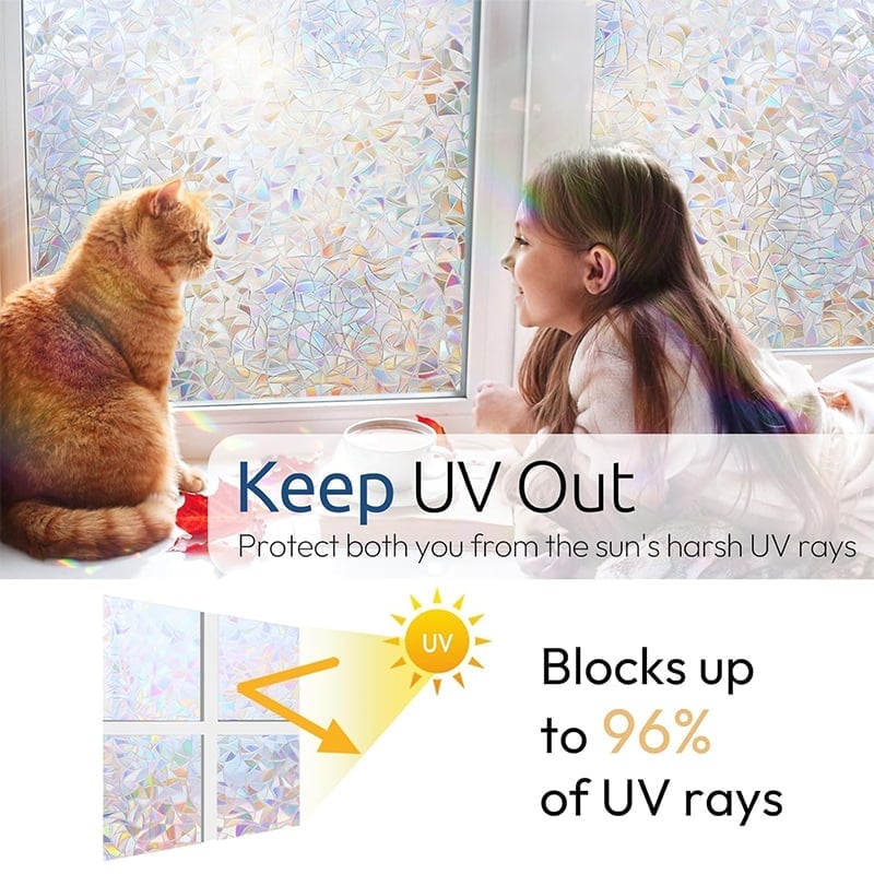 Holographic PVC Window Privacy Film