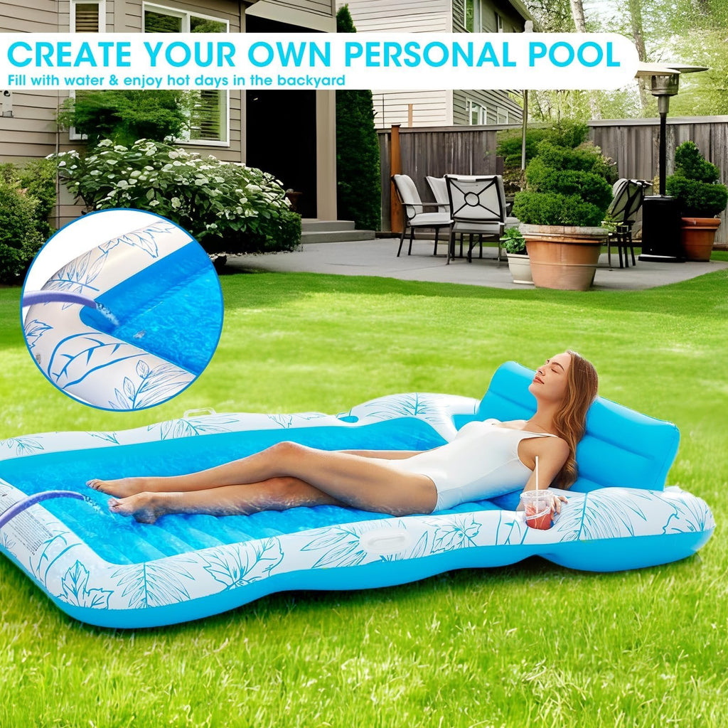 Inflatable Pvc Bed PVC Water Inflatable Maple Leaf Pattern Floating Bed – nuvayo