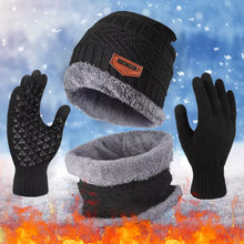 Load image into Gallery viewer, Men's and Women's Unisex Hat Neck Scarf Gloves 3 Piece Set