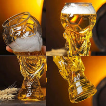 Load image into Gallery viewer, Soccer Trophy Style Beer Glass