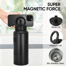 Load image into Gallery viewer, Water Bottle with Magnetic Phone Holder
