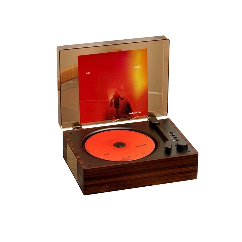 Time Retro CD Player Album Player Bluetooth Record Speaker