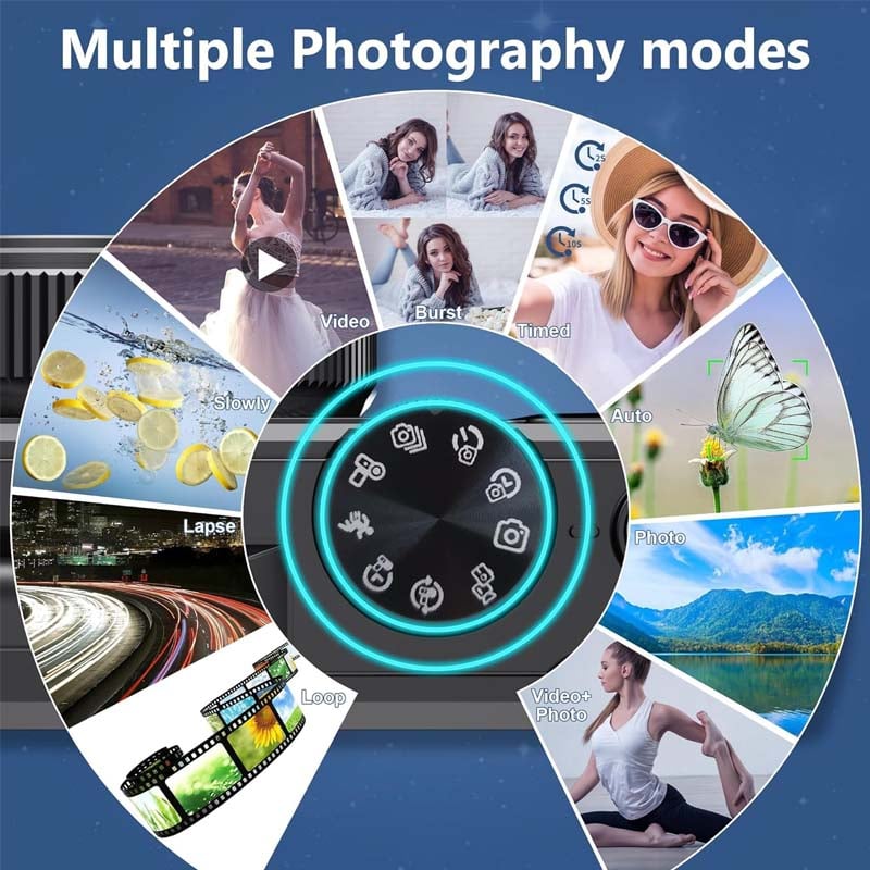 64 million pixel high-definition flip-screen digital camera