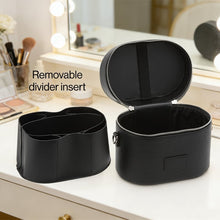 Load image into Gallery viewer, Travel Make up Case with Compartments and Handle