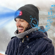 Load image into Gallery viewer, Bluetooth Beanie with LED Light &amp; Removable Speakers