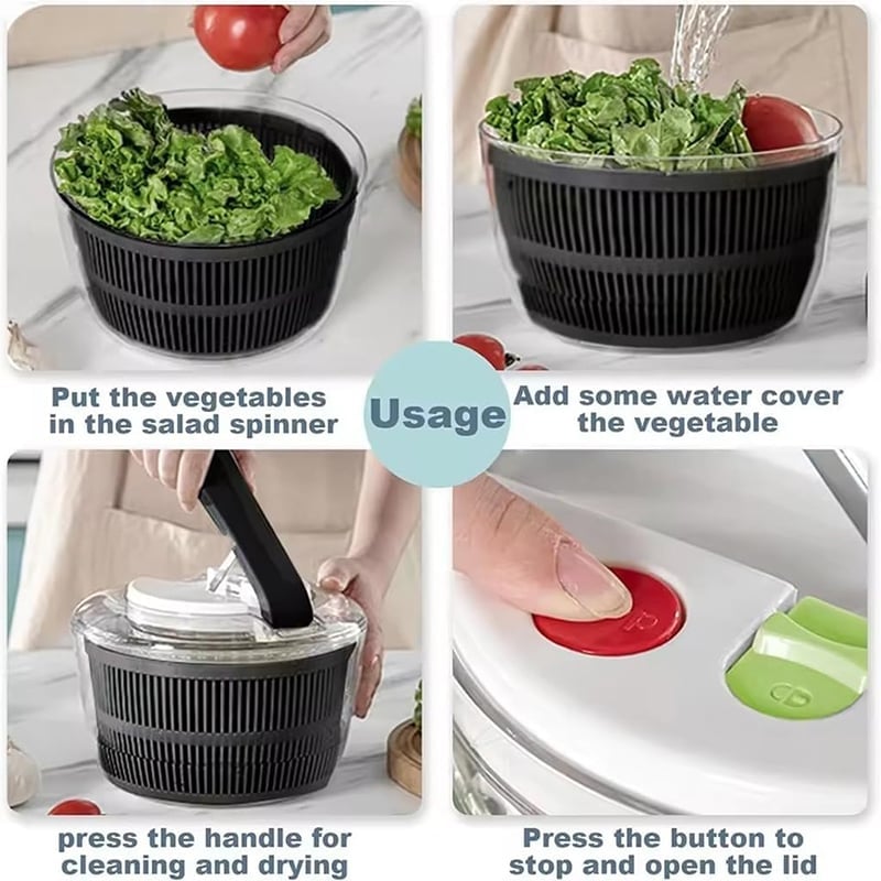 Professional Large Salad Spinner & Vegetable Dehydrator