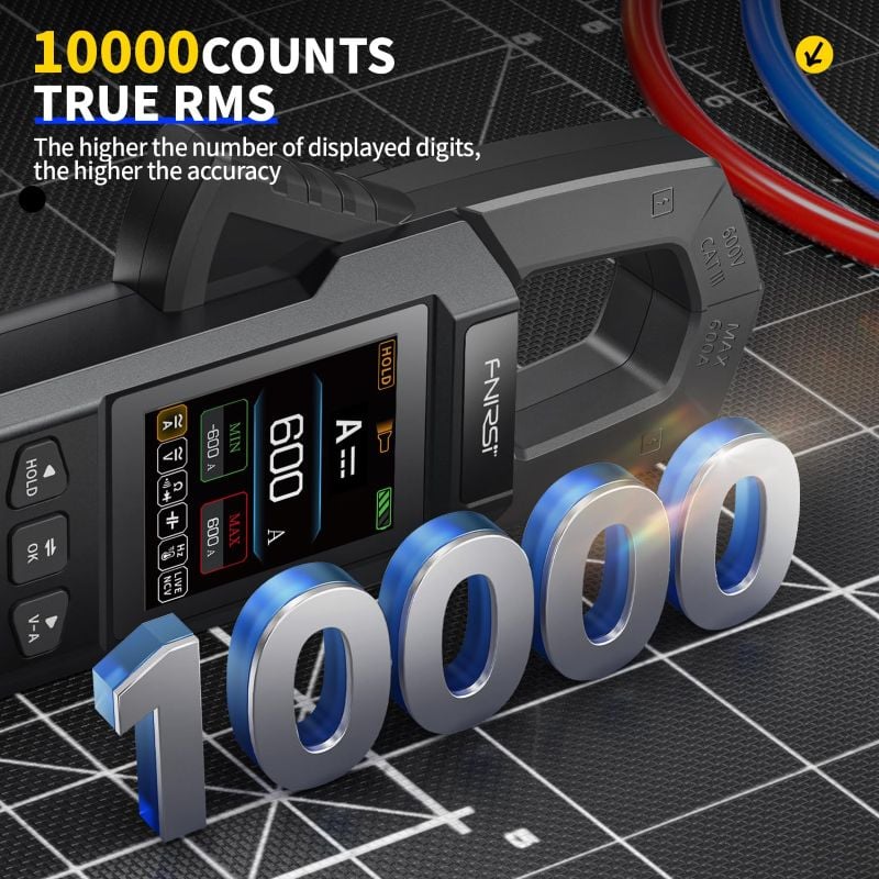 FNIRSI DMC-100 Digital Clamp Meter Multimeter 9999 Counts TRMS