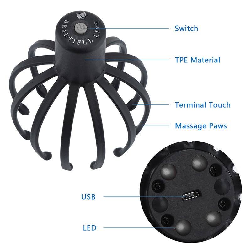 【Extra 10% Off】Octopus Head Massager