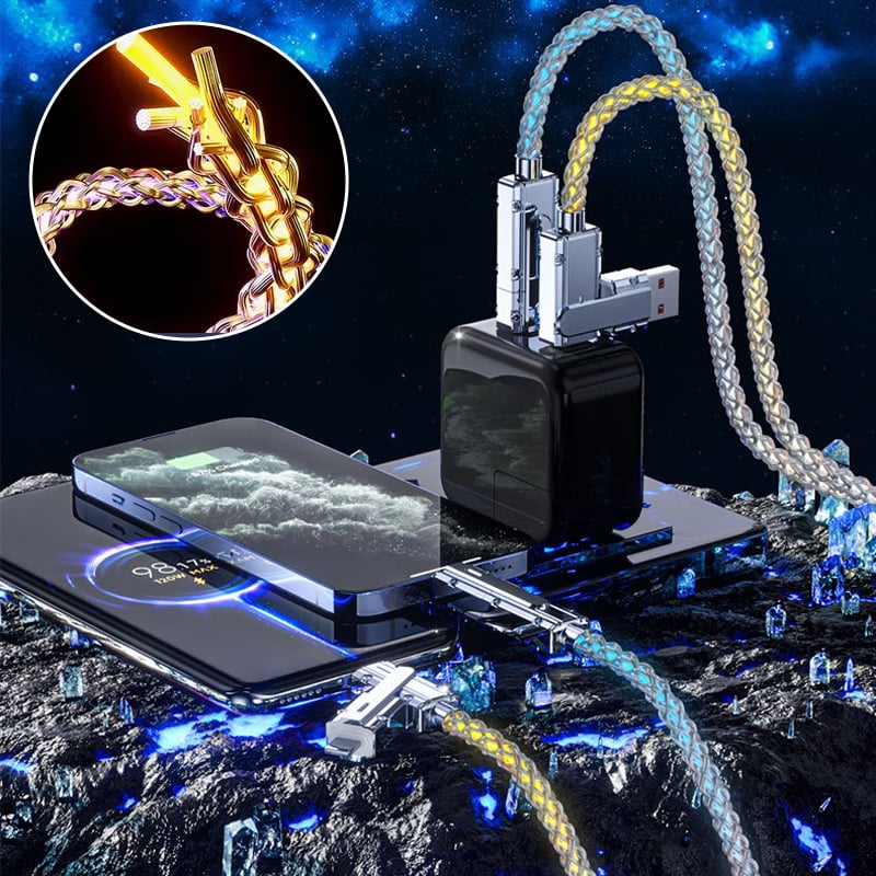 Four-in-One 100W Colorful lights Data Cable
