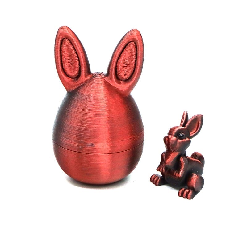 3D Printed Rainbow Bunny Easter Egg Set