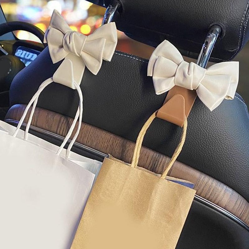 Bowknot Design Car Seat Back Hooks
