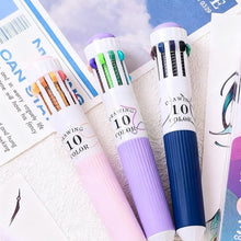 Load image into Gallery viewer, 6-Pack Multicolor Pens – 10-in-1 Colored Ballpoint Pen Set